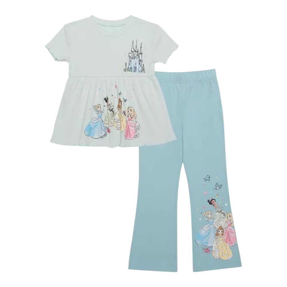 Disney Toddler Little Girls Princesses Friends Top & Leggings 2 Piece Set size 6